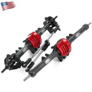 1 set asse anteriore e posteriore completo in alluminio per cingolato assiale SCX10II 90046 1:10 RC - Foto 1 di 11