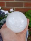 White Calcite Polished Sphere 8.5cm/ 870g natural crystal stone decor 