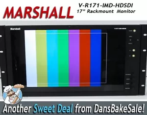 Marshall Electronics V-R171-IMD-HDSDI 17" LCD Monitor NTSC/PAL mit RM Ohren - Bild 1 von 12