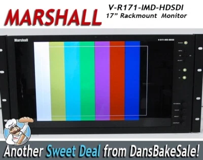  Marshall Electronics V-R171-IMD-HDSDI 17" LCD Monitor NTSC/PAL with RM Ears - Image 1 of 4