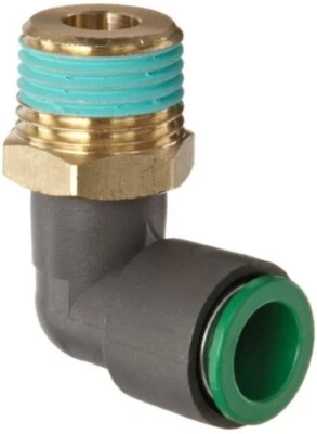 SMC  KRL06-02S Flame Resistance, Male Elbow. 6mm OD Hose x 1/4" NPT - Image 1 of 2