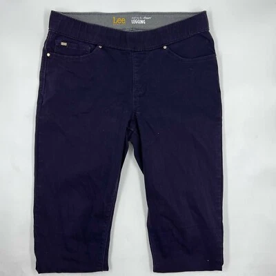 Pantalones para mujer Lee serie moderna talla 6 púrpura mezcla de algodón legging Foto 1 de 4