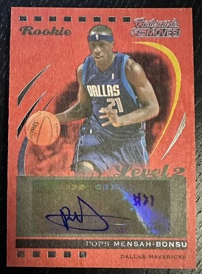 2006-07 Topps Trademark Pops Mensah-Bonsu RC Rookie Auto RED /10 SSP Mavericks! - Image 1 of 2