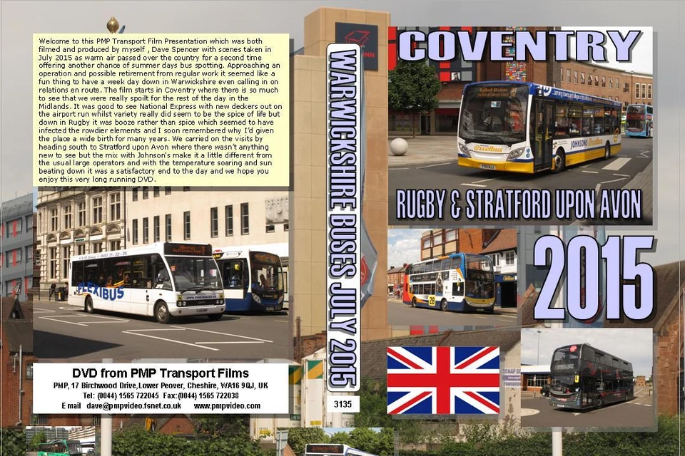 3135. Warwickshire. UK. Buses. July 2015. A warm sunny day with Coventry, short  - Image 1 of 1