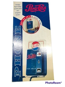 TELEFONO VINTAGE PARETE PEPSI COLA DESIGN FRIGO DEL 1995 NUOVO CON SCATOLA - Zdjęcie 1 z 2