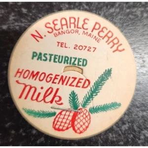 Tapa de botella de leche homogeneizada pasteurizada N. Searle Perry - Imagen 1 de 3