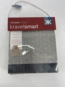 Kravet Textures Cobalt Fabric Upholstery Sample Swatch Book #1648 - Picture 1 of 12