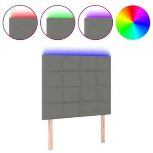 LED Lights Fabric Headboard Bed Frame Head Bedhead Dark Grey Single Size 100cm - Picture 1 of 6