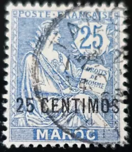 Sello de Marruecos Francés nº 14 borrado - Imagen 1 de 2