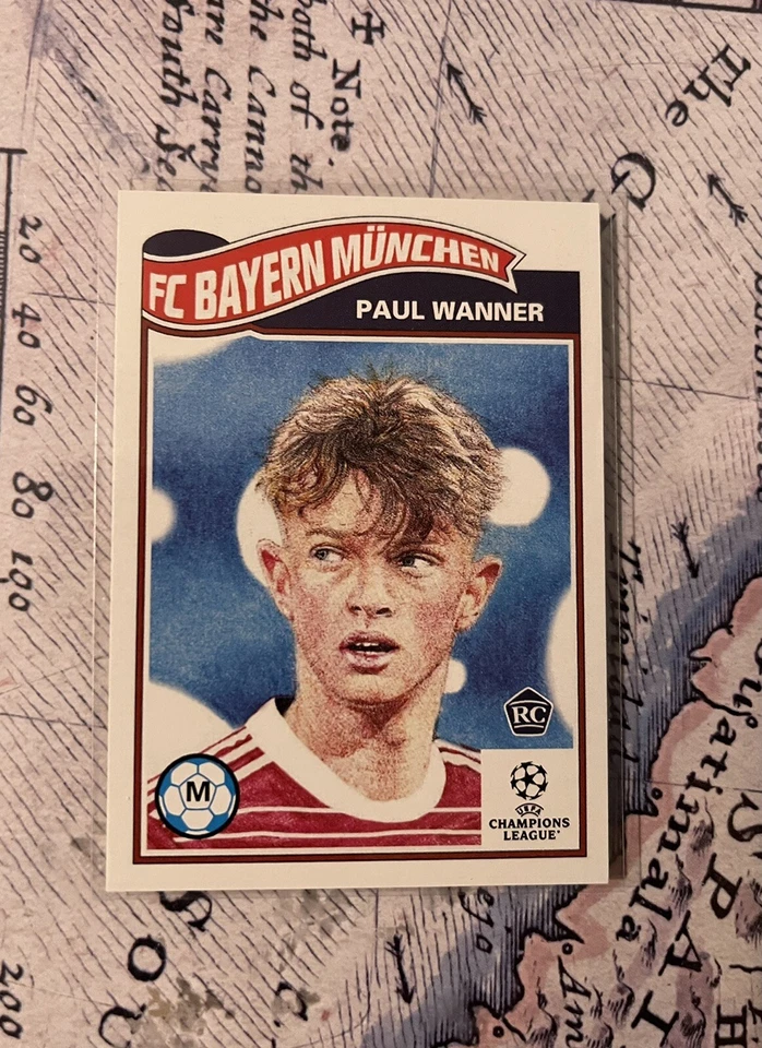 2022 Topps UCL Living Set UEFA Champions Paul Wanner RC #496 FC Bayern Munchen - Image 1 of 1