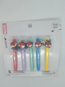 Mini Marcadores Yoobi MARVEL Multicolores con Dijes Intercambiables de Spider-Man 5 un. - Imagen 1 de 2