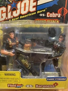 🔥BRAND NEW IN BOX! G.i. Joe Action Figures Flint & the Baroness Marvel DC x-men - Picture 1 of 7