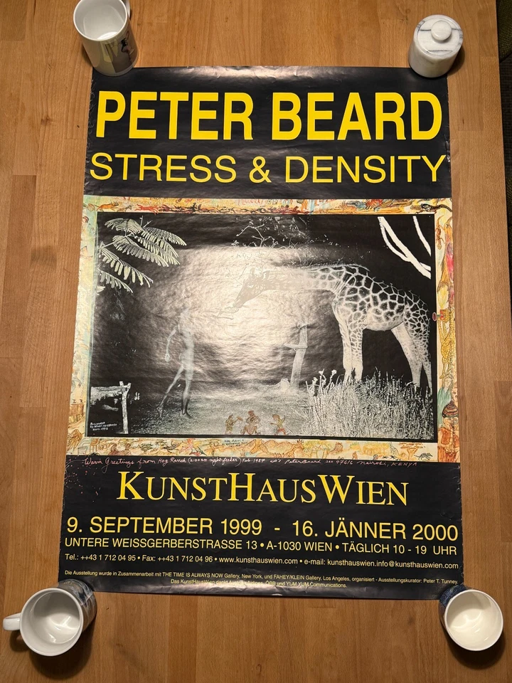 Póster 1999 Peter Beard Gallery Stress & Density Fahey Klein bolsos firmado Foto 1 de 4