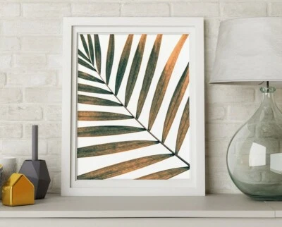 Palm Leaf Photography Wall Fine Art Poster Print. Great Home Decor - Image 1 of 4