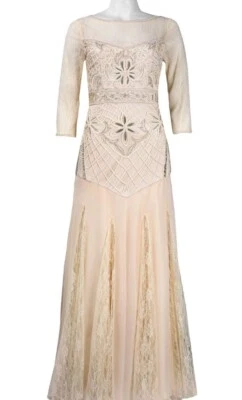  Sue Wong Beaded   Dress And Most Lexirious Fabrics Size 8, Color Creme - Image 1 of 2