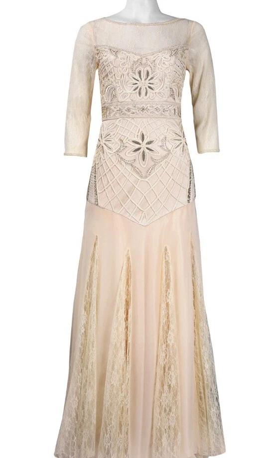  Sue Wong Beaded   Dress And Most Lexirious Fabrics Size 8, Color Creme - Image 1 of 2