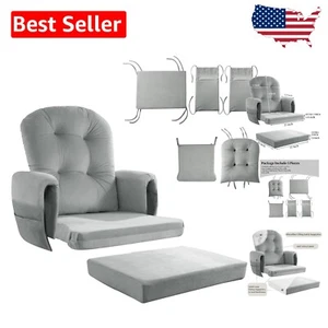 Plush Velvet Glider Rocker Replacement Cushions – Ergonomic & Machine Washable - Picture 1 of 10