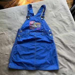 Vintage 1990s 🩷 BARBIE 🩷 Nylon Overall Jumper Dress Girls SZ 10 - Picture 1 of 9