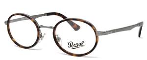 Persol Eyeglasses Men's Gunmetal Havana Oval Frame 50mm PO2452V-513 NEW! - Picture 1 of 4