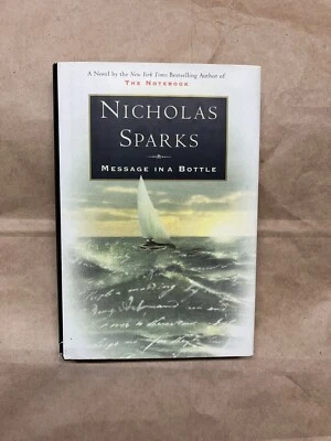Message In A Bottle By Nicholas Sparks Signed 1998 First Edition, Eighth Printin Foto 1 de 4