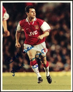 Anders Limpar signiertes Foto Arsenal Legende Schweden ehemaliger Fußballer - Bild 1 von 2