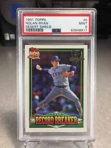 1991 Topps Desert Shield Nolan Ryan #6 - PSA 9 - Texas Rangers - Picture 1 of 2