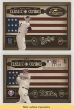 2005 Donruss Classics Classic Combos Gold /25 Jim Thome Roger Maris #CC-45 HOF