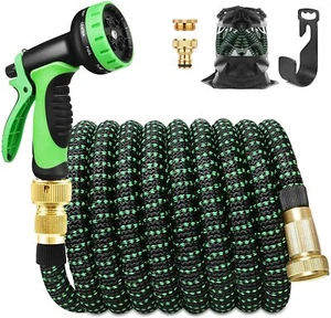 15 - 30M Gartenschlauch Wasserschlauch 10 Funktions Düse Adapter Flexibel - Bild 1 von 15