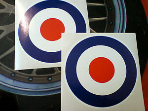 RAF ROUNDEL Scooter Moped Mod Stickers Decasl 2 off 100mm