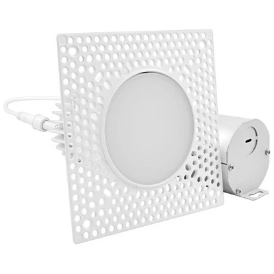Luxrite 3 In. Trimless Recessed LED Light J-Box 15W 5CCT Spotlight 1100LM ETL