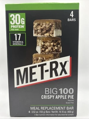 MET-Rx Big 100 Colossal Protein Bars, Crispy Apple Pie Meal Replacement - Image 1 of 4