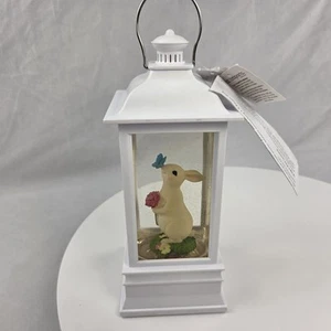 Easter Bunny Snow Globe Lantern Without USB Wire Runs By Batteries  - Picture 1 of 6