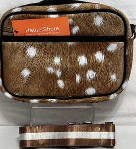 HAUTE SHORE Deer neoprene crossbody bag purse - Picture 1 of 11