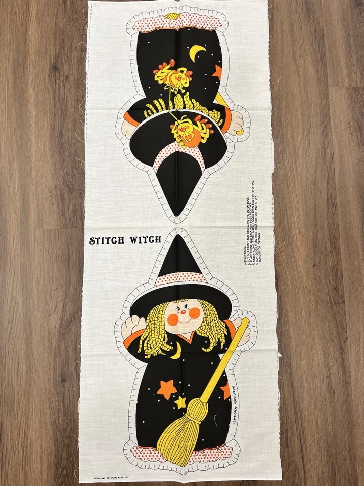 Muñeca Bruja Puntada De Colección Panel de Tela Spring Mills Patrón 7685 Corte y Coser Halloween Foto 1 de 4