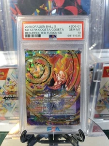 KNOCKOUT STRIKE GOGETA STARTER RARE DRAGON BALL SUPER CARD GAME SD6-01 PSA 10 - Picture 1 of 2