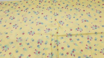 Vintage Fabric * Nursey Rhymes * Yellow floral 100% cotton -  43"L x 24"W - Image 1 of 4