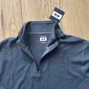 New With Tags Joseph Abboud Modern Fit Blue Half Zip Up Sweater Men’s Large - Picture 1 of 6