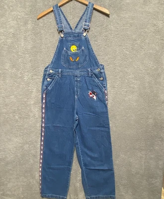 Mono de mezclilla Looney Tunes para adultos de colección para mujer 14/16XL Tweety Bird 1998 dibujos animados Foto 1 de 4