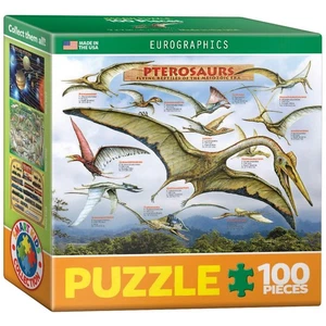 EuroGraphics Pterosaurs Dinosaurs Mini Jigsaw Puzzle (100-Piece) - Picture 1 of 1