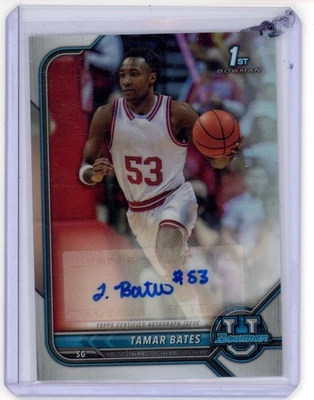 2021-22 Bowman U Chrome Prospect Auto Refractor Tamar Bates Auto Denver Nuggets - Image 1 of 2