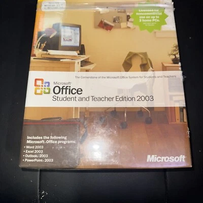 Genuine Microsoft Office Student and Teacher Edition 2003 Complete w/ Key Tested - Image 1 of 2