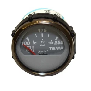 Faria Boat Temperature Gauge GP4031A | Professional Gray 2 Inch - Picture 1 of 2