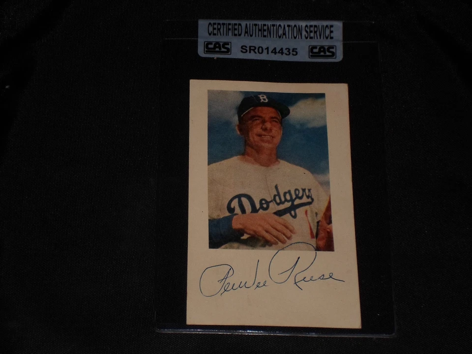 HOF PEE WEE REESE SIGNED AUTOGRAPHED GPC 7/16/1956 DODGERS CAS AUTHENTIC - Image 1 of 1