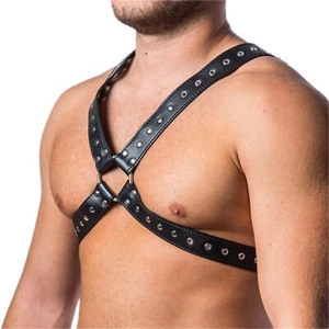 Mens Harness Belt Costume PU Leather Body Chest for Men, Sexy Punk Body Harne... - Picture 1 of 7