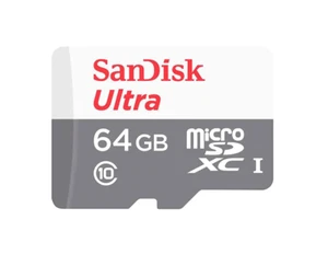 SANDISK Ultra MicroSDXC + SD Adapter 100MB/S Class 10 UHS-I, SDSQUNR-064G-GN3MA - Zdjęcie 1 z 5