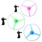 LED Flashing Plastic Pull String Flying Saucer Propeller Toy Disc Helicopter New