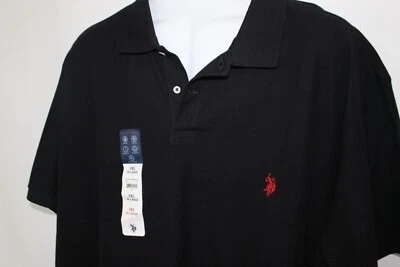 CAMISA POLO EE. UU. ASSN NEGRA S/S TALLA: 5XL 5X NUEVA CON ETIQUETAS GRAN OFERTA Foto 1 de 2