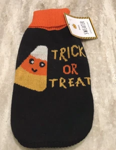 Trick or Treat Candy Corn Pet Sweater Small Dog Cat for Halloween Dress Up NEW - Picture 1 of 4