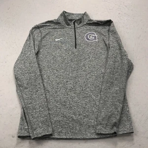 Georgetown Hoyas Jacket Mens Medium Gray Nike Dri Fit 1/4 Quarter Zip NCAA - Picture 1 of 8