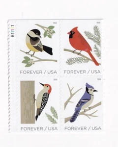 SELLO US SCOTT 5320a "Aves en invierno" Forever 2018 MNH PB DE 4 - B - Imagen 1 de 1